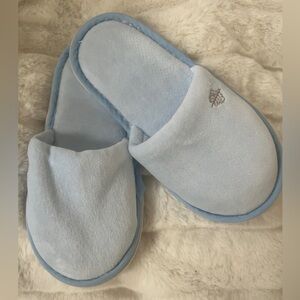 Four Seasons Plush Slippers in baby blue